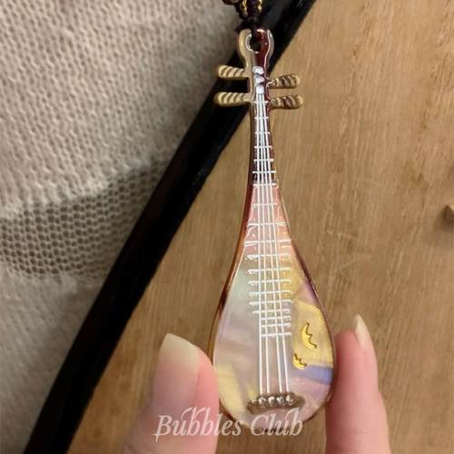 BubblesClub原创《琉光玉语》系列琵琶项链新中式配饰国风毛衣链