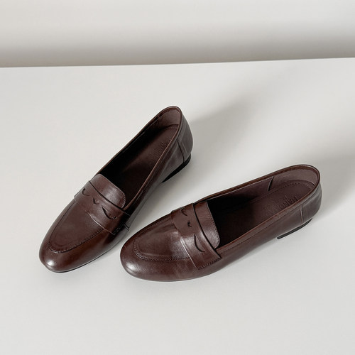 通勤小皮鞋单鞋女复古文艺乐福鞋