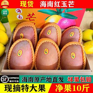 顺丰海南特大芒果 三亚红玉芒玉文芒红芒澳芒当季新鲜水果10斤