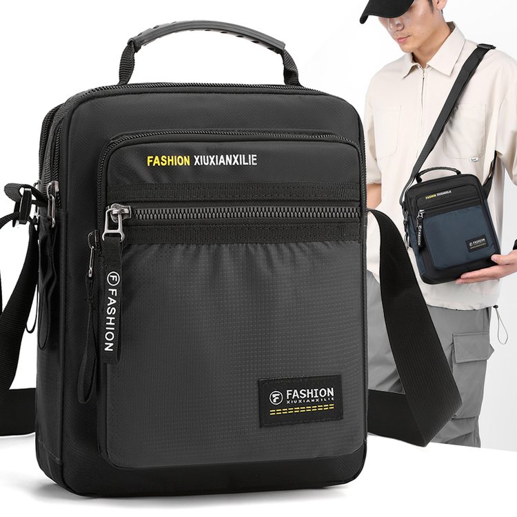 男包单肩包休闲斜挎包时尚男士包包潮男竖款运动小挎包手提小背包