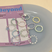 紫色幻想vs橘子星球handmade purple forest原创串珠戒指 ring