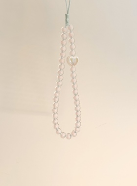 Purple forest原创*软糯粉粉蓝蓝pink心手机链升级粗绳版cdd挂件