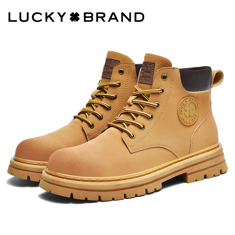 LUCKY马丁靴BRAND【专柜款】复古英伦工装靴皮鞋休闲鞋幸运四叶草