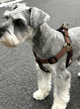 HEARNE紫宠狗狗胸背带牵引绳小型犬比熊泰迪狗绳宠物狗背心式狗链