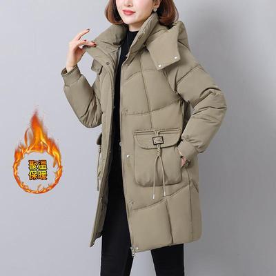 中长款棉服女士冬季2025新款妈妈装棉袄宽松加厚保暖防寒棉衣外套