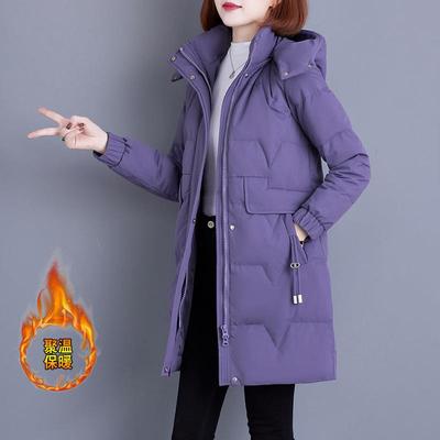 女士羽绒服中长款2025新款冬季中年妈妈宽松加厚大码保暖防风外套