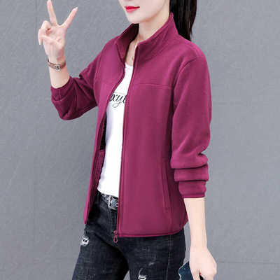 短款加厚中年摇粒绒外套时尚