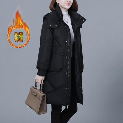 中长款棉衣外套女式2024冬新款洋气加厚保暖棉服宽松时尚棉袄上衣