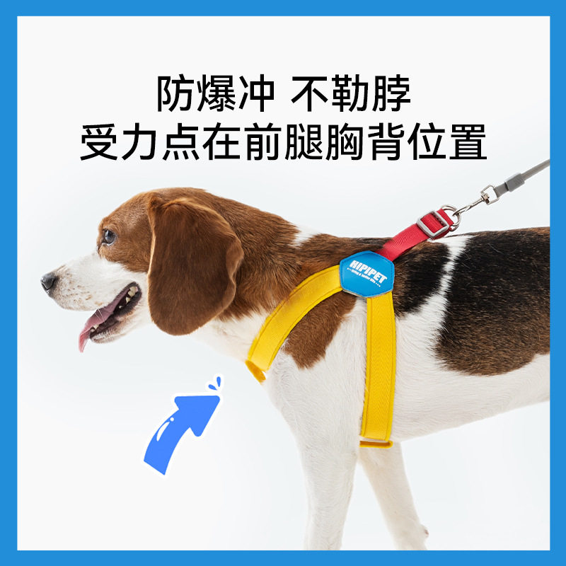 狗狗牵引绳Y型胸背带泰迪比熊遛狗绳反光透气狗链可调节宠物胸背