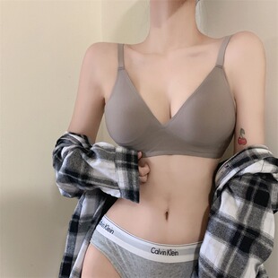 软支撑果冻运动外扩性感内衣女薄款小胸聚拢显大收副乳文胸无钢圈