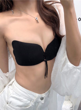 夏薄款胸贴吊带婚纱硅胶