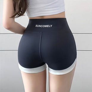 鲨鱼三分裤女夏季可外穿安全裤防走光薄款提臀瑜伽裤健身运动短裤