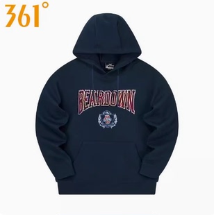 361连帽套头衫 新款 上衣跑步潮1801 运动休闲卫衣2024春季 361度男装