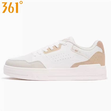 361度男鞋休闲板鞋2024春季新款361皮面防雨水轻便回弹运动鞋6603