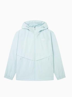 361度女运动外套连帽开襟风衣时尚百搭情侣宽松上衣2025春季4606N