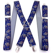 带男式 背带夹老人吊裤 胖人松紧穿三角防滑 宽背带西裤 3.5cm男士