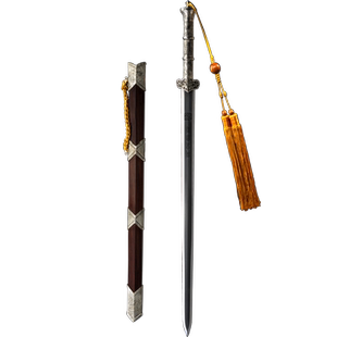 龙泉宝剑张叶胜汉剑作品八面花纹钢镀银龙之剑长刀剑未开刃旗舰店