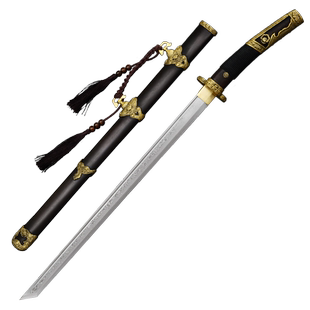 龙泉宝剑龙之剑张小敬唐横刀花纹钢一体刀剑刀具防身冷兵器未开刃