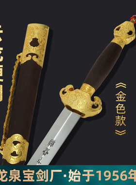龙泉宝剑云龙硬剑武术剑龙泉剑太极剑宝剑冷兵器未开刃一体长剑