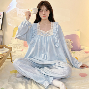 2026春秋季女童睡衣大童新款纯棉长袖初中生女孩公主款家居服套装