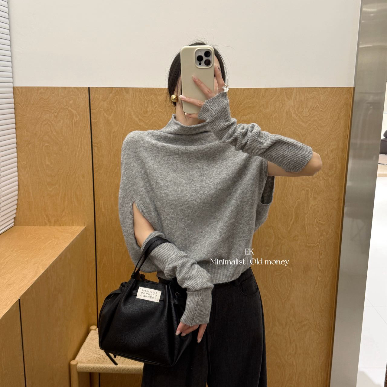 灯笼袖堆堆领洋气斗篷套袖毛衣