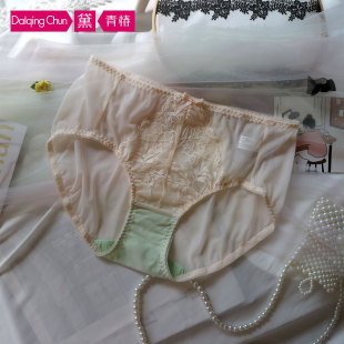 蕾丝锦纶舒适品牌专柜裤 薄款 头 女士四季 性惑网纱透明三角凉感内裤
