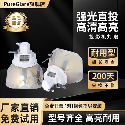 Pureglare适用于爱普生 投影机 EB-G5950NL/C450WH/G5950/EB-C520XH/C520XE/G5900灯泡ELP63