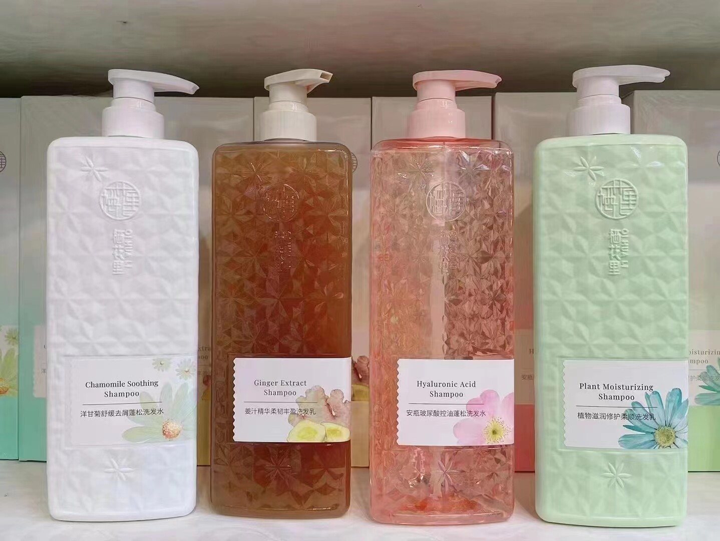 qinsu轻素栖花里洗发水柔顺控油去屑留香蓬松生姜800ml家庭装旗舰