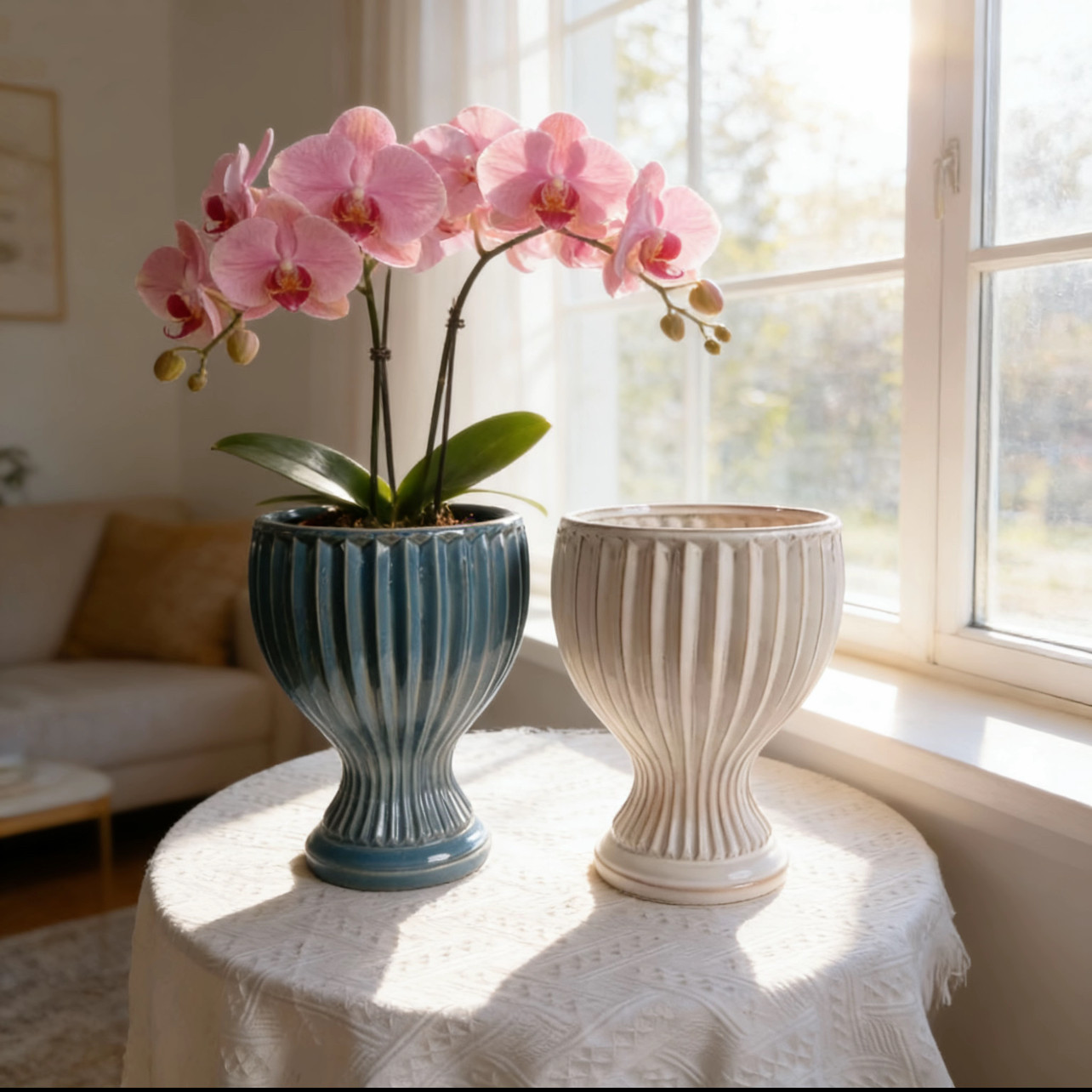 欧式风格陶瓷花盆出口北欧现代简约创意个性设计室内桌面花盆