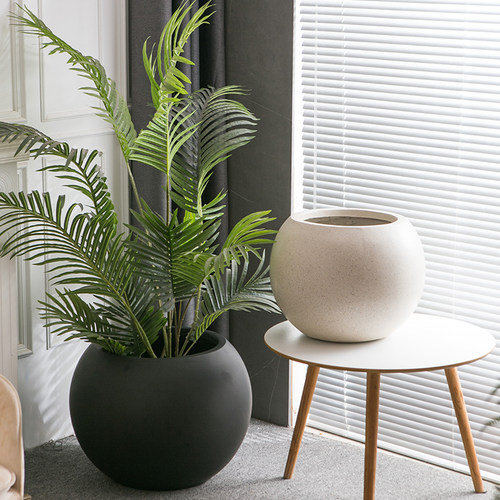 镁泥简约风格落地种树大花盆