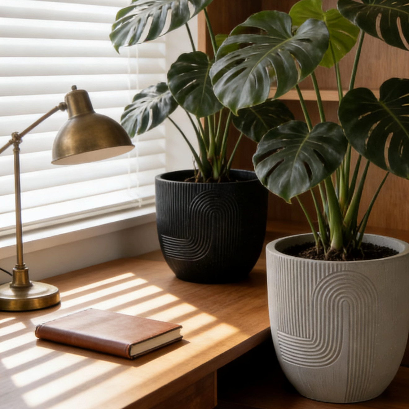 镁泥落地花盆极简音符U型大口黑金刚花器客厅民宿商场别墅摆件,鲜花速递/花卉仿真/绿植园艺,花盆,淘宝优惠券,粉丝福利购,淘宝优惠卷