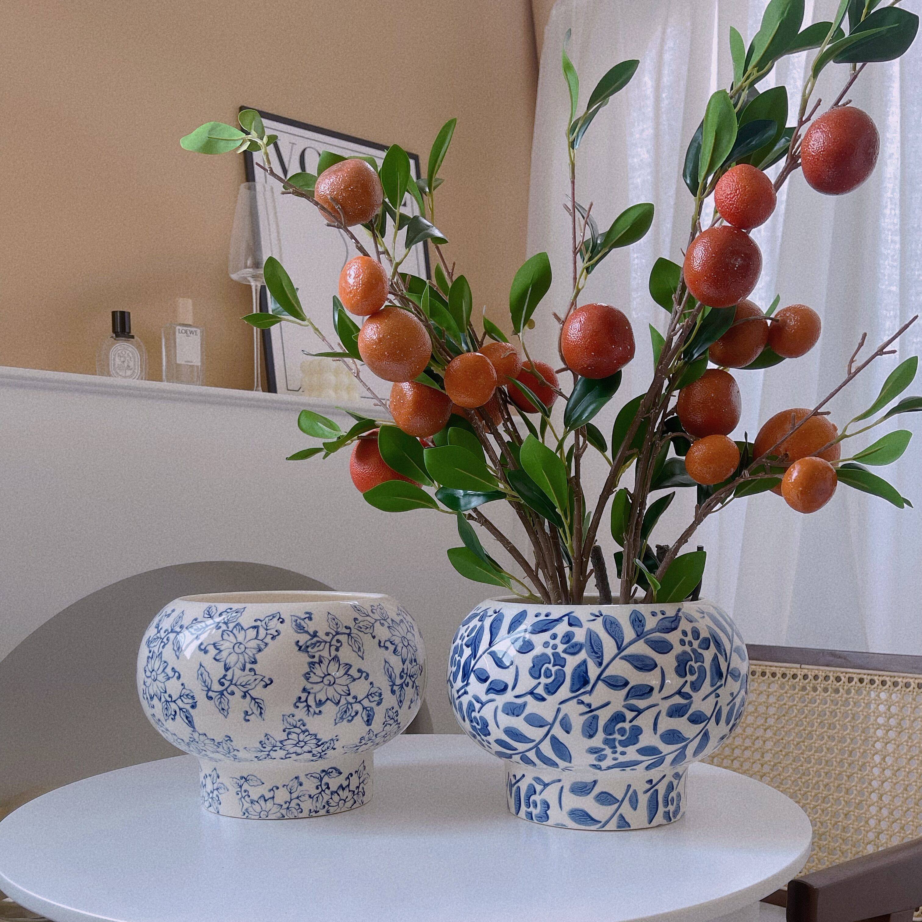 青花瓷纹蝴蝶兰陶瓷花盆中国风室内复古装饰瓷器绿植花卉通用盆,鲜花速递/花卉仿真/绿植园艺,花盆,淘宝优惠券,粉丝福利购,淘宝优惠卷