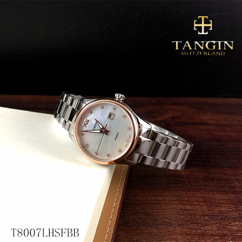 tangin全自动日历情侣女士手表