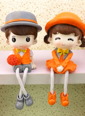 儿童房创意吊脚娃娃家居小摆件