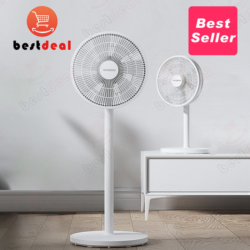 HYUNDAI Electric Fan Oscillating Stand Fan 5 Leaves Remote