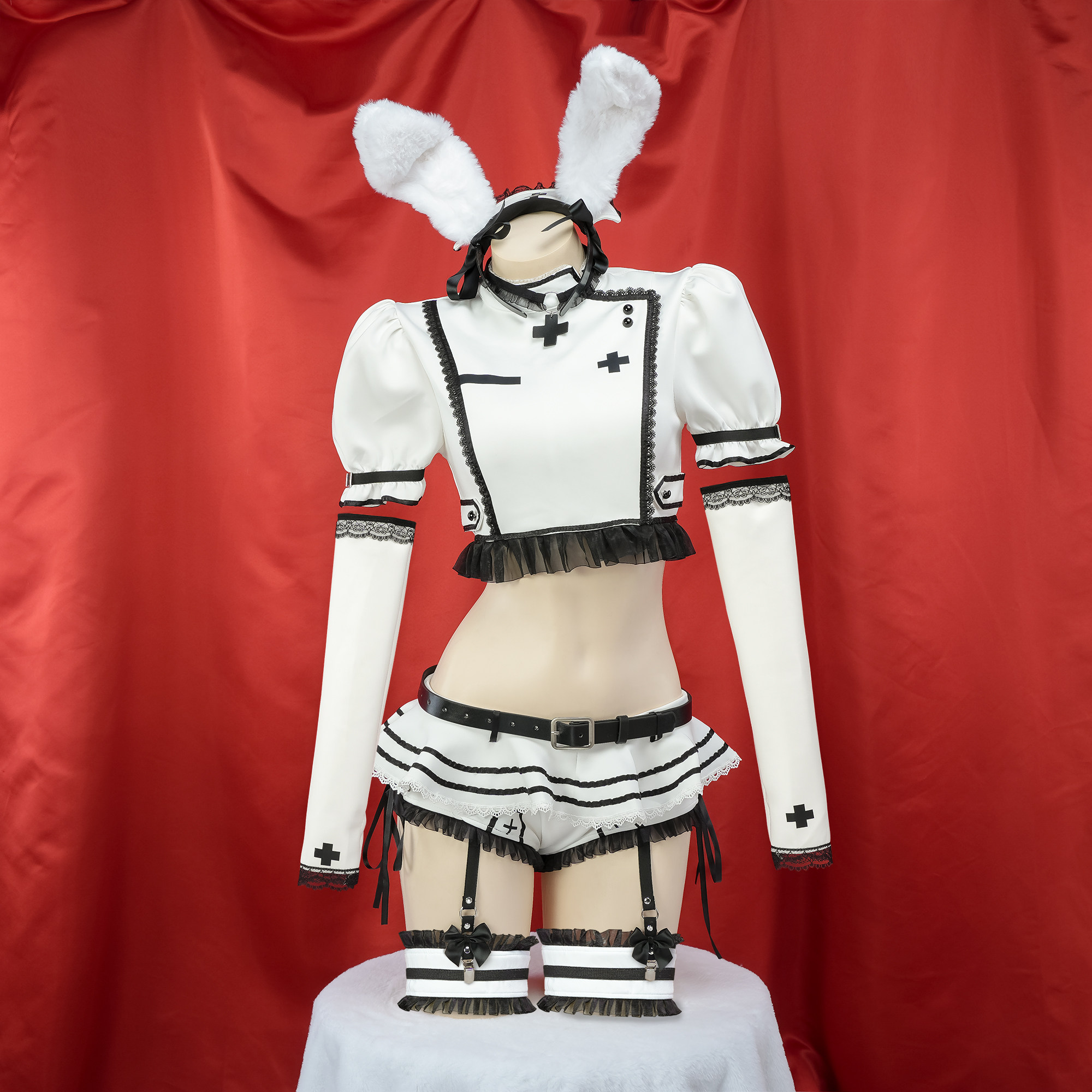 棉花糖护士套装 日系可爱cosplay小兔子制服短款出片洛丽塔连衣裙