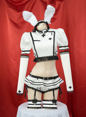 棉花糖护士套装 日系可爱cosplay小兔子制服短款出片洛丽塔连衣裙
