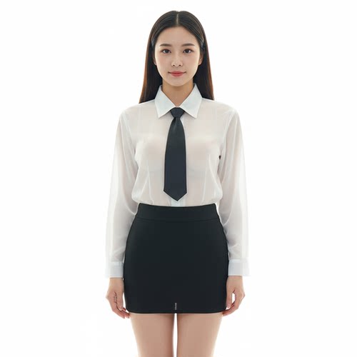 OL制服秘书装半透衬衫包臀裙