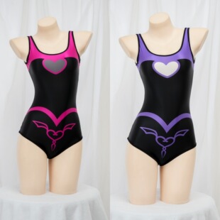 连体衣无胸垫 私房写真cosplay泳装 魅魔连体写真泳衣 小恶魔二次元