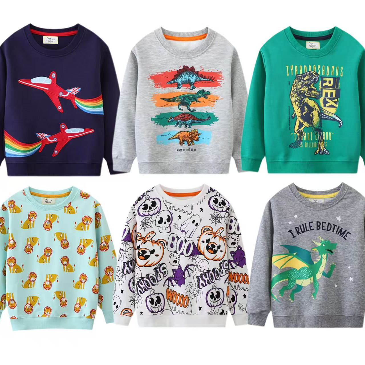 男童长袖卫衣纯棉上衣卡通舒适