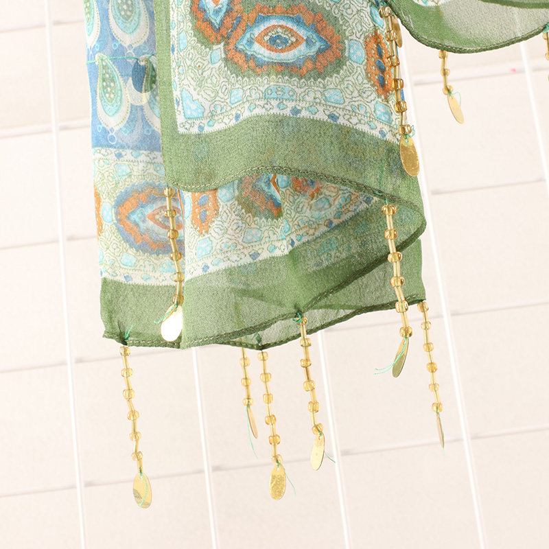 보호 스타일의 비즈 부드럽고 매끄러운 얇은 스카프 사이즈 50*170 유럽 및 미국 싱글