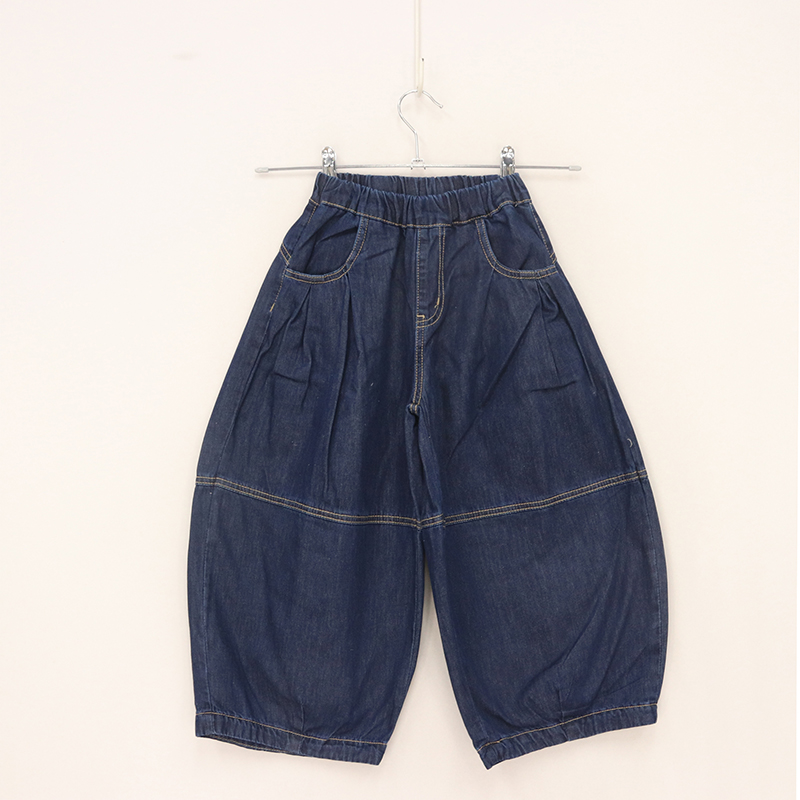 褶皱前后分割黄线萝卜宽松五分裤