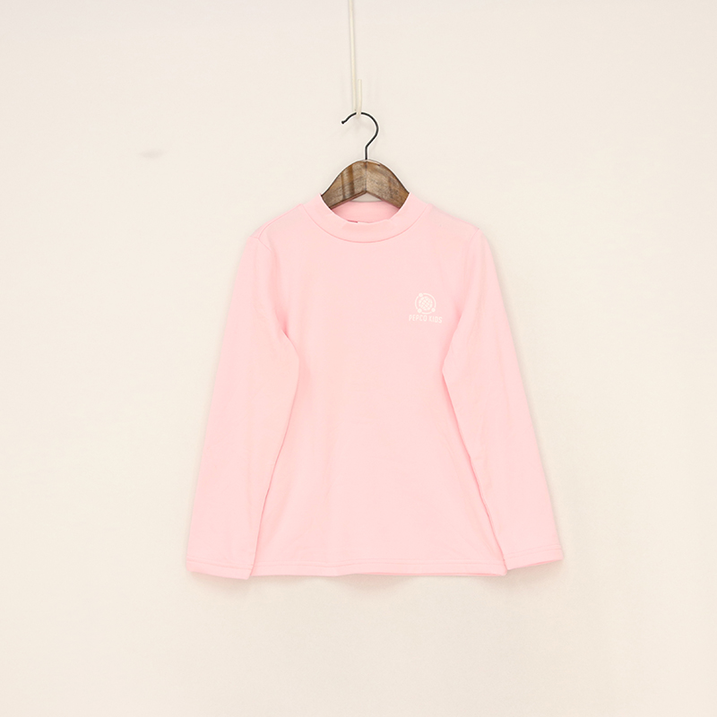 春秋款童装   男女童半高领左侧字母薄绒百搭长袖T恤卫衣打底衣DD