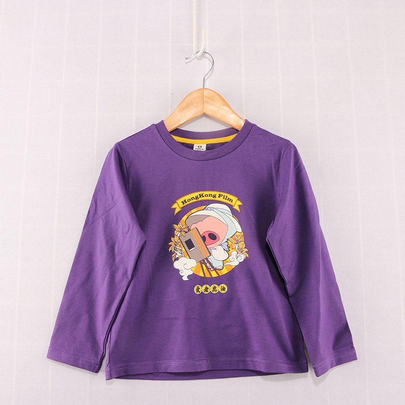 内销春秋款童装   男童圆领紫色卡通休闲卫衣