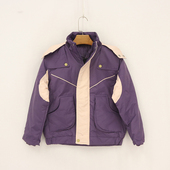 童装 女大童粉紫黄黑撞色夹棉内里连帽外套 内销秋冬款