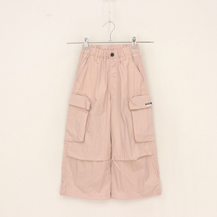 春夏款薄款童装 女童宽松版裤脚可收多袋阔腿裤户外防晒裤 D1