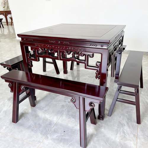 徽派伟达八仙桌榫卯工艺餐桌