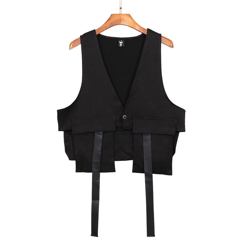 潮牌设计感工装马甲外套