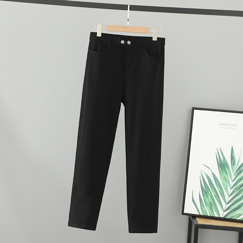 炸街百搭富贵段裤子女大码长裤