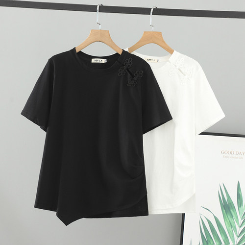 大码女装胖mm新款短袖T恤